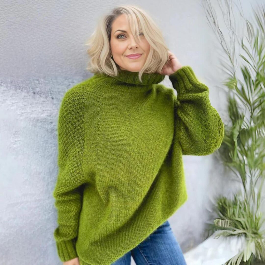 MONIKA® | Eleganter Hoher Kragen Pullover