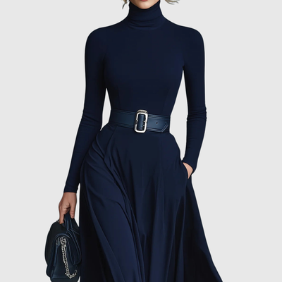 Corliss | Maxikleid mit hohem Kragen