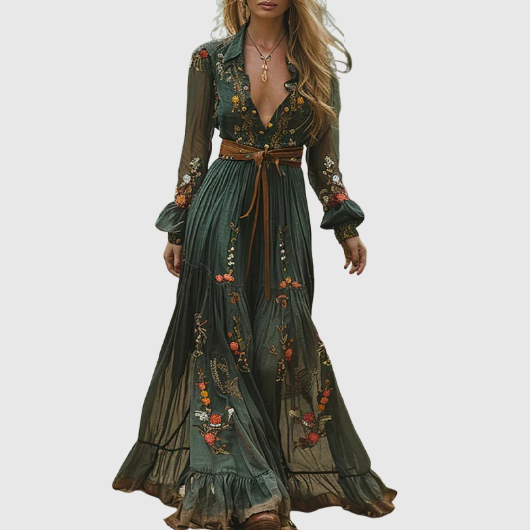 Alina Soleil | Romantisches Boho Maxikleid