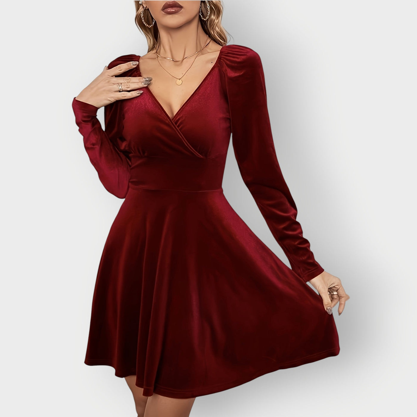 June - Velvet Skater Dress