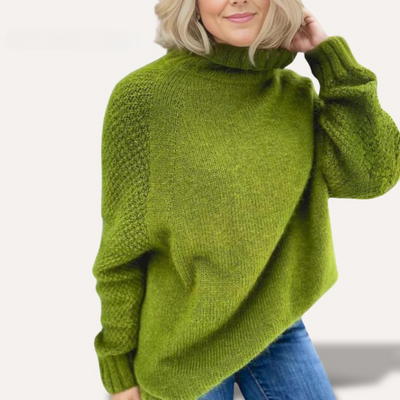 MONIKA® | Eleganter Hoher Kragen Pullover