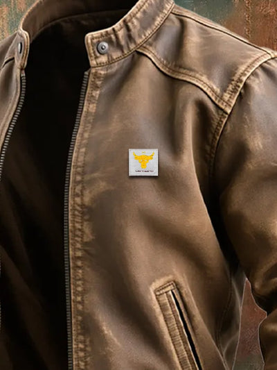 BRAUNE LEDERJACKE IM KLASSISCHEN SCHNITT