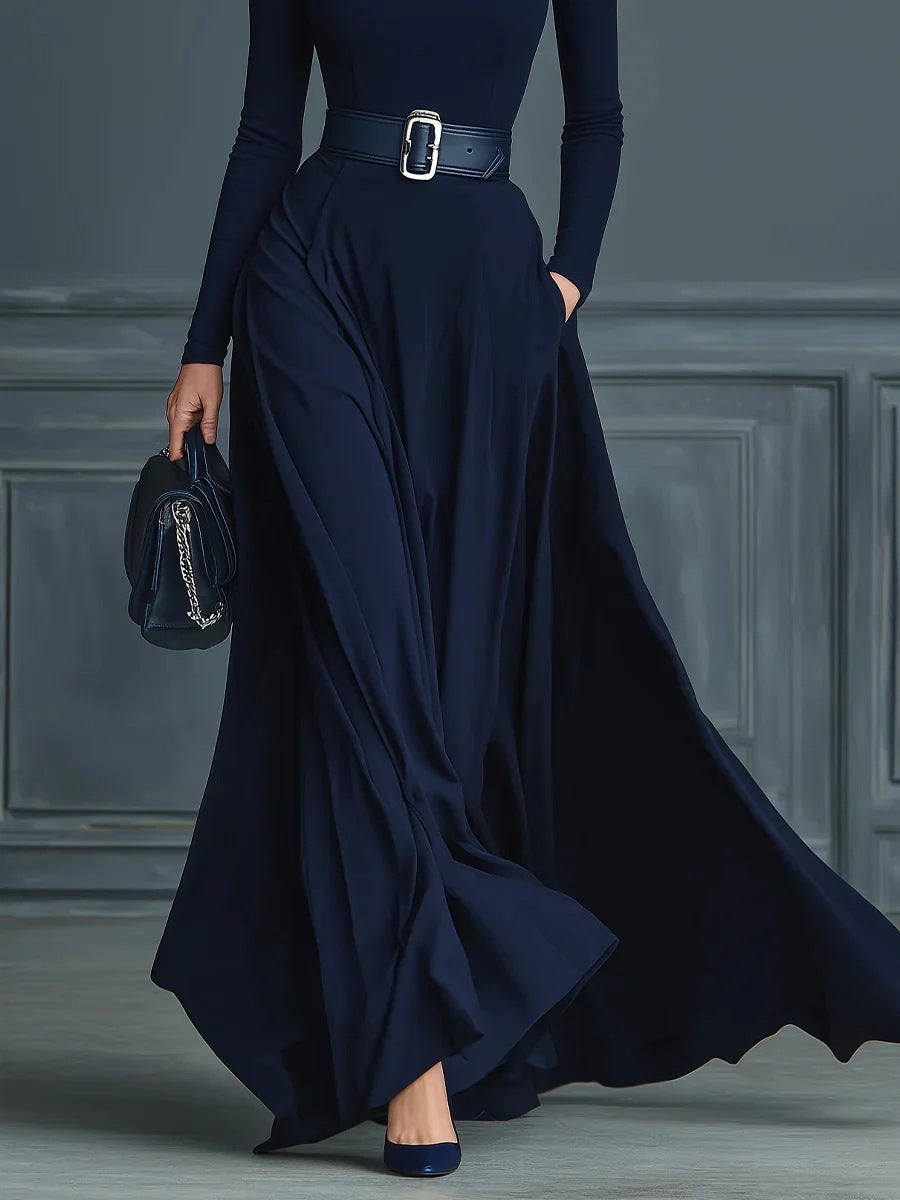Corliss | Maxikleid mit hohem Kragen