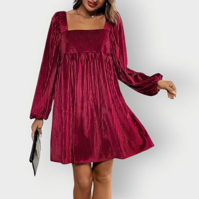 Micah - Velvet Chic Backless Square Dress