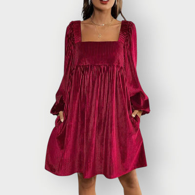 Micah - Velvet Chic Backless Square Dress