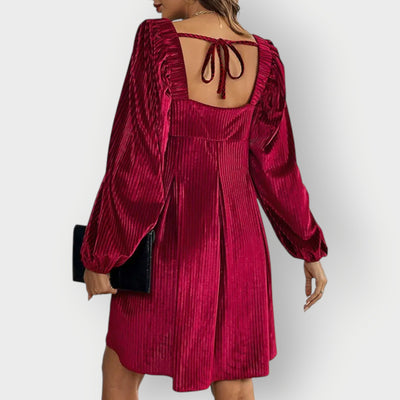 Micah - Velvet Chic Backless Square Dress