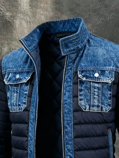HYBRIDE STEPP-JACKE AUS DENIM