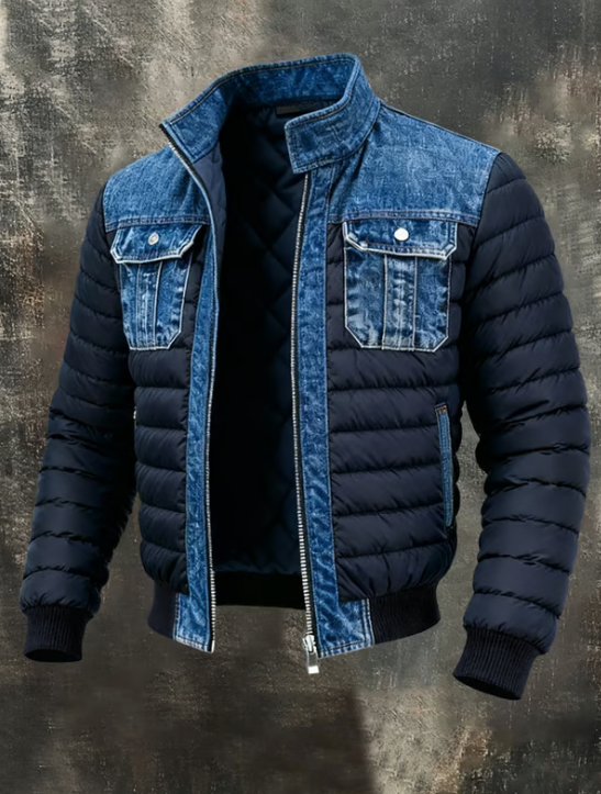 HYBRIDE STEPP-JACKE AUS DENIM