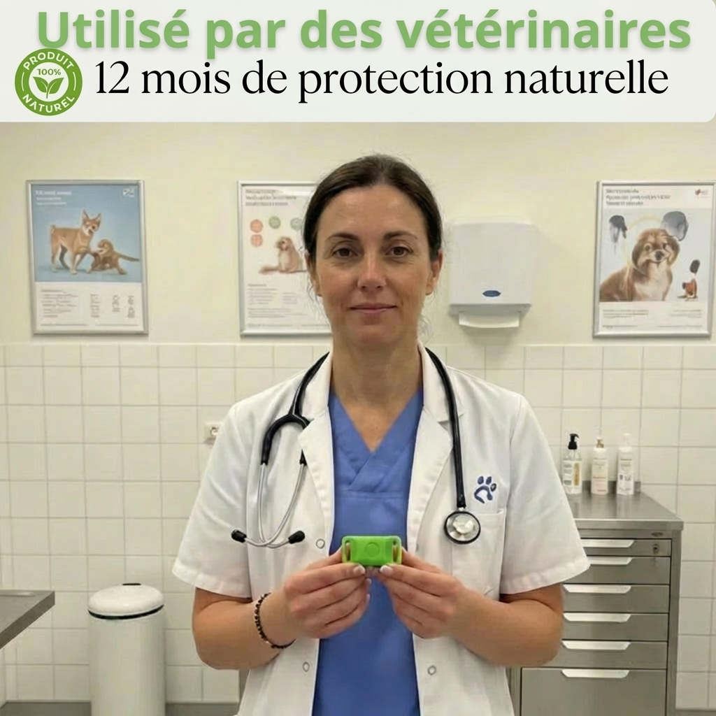 BauPaw™ Pendentif – 12 mois de protection naturelle pour chiens